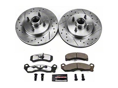 PowerStop Z26 Street Warrior Brake Rotor and Pad Kit; Front (87-93 5.0L Mustang, Excluding Cobra)