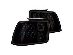 LED Tail Lights; Black Housing; Smoked Lens (99-04 Mustang, Excluding 99-01 Cobra)