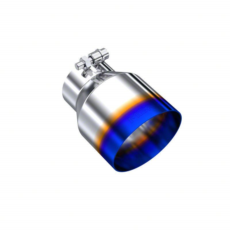 MBRP Angled Cut Round Exhaust Tip; 4.50-Inch; Burnt End (Fits 3-Inch Tailpipe)