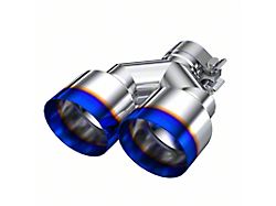 MBRP Angled Cut Dual Round Exhaust Tip; 4-Inch; Burnt End; Passenger Side (Fits 2.50-Inch Tailpipe)