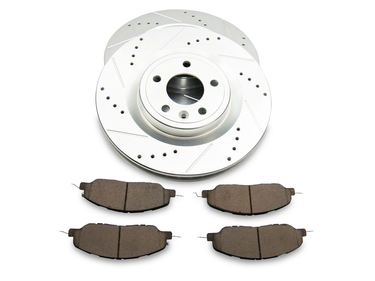 C&L Super Sport Brake Rotor and Pad Kit; Front (11-14 Mustang Standard GT, V6)