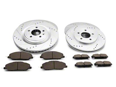 C&L Super Sport Brake Rotor and Pad Kit; Front and Rear (11-14 Mustang Standard GT, V6)