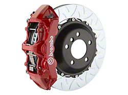 Brembo GT Series 6-Piston Front Big Brake Kit with 15-Inch 2-Piece Type 3 Slotted Rotors; Red Calipers (11-14 Mustang GT Brembo; 12-13 Mustang BOSS 302; 07-12 Mustang GT500)