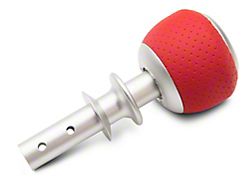 SR Performance Automatic Shifter Handle; Red Leather (15-23 Mustang, Excluding GT500)