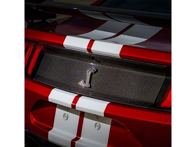 Ford Performance Rear Decklid Panel with Cobra Emblem; Carbon Fiber (15-23 Mustang)