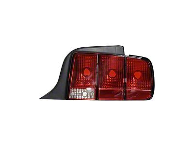 CAPA Replacement Tail Light; Chrome Housing; Red/Clear Lens; Passenger Side (05-09 Mustang)