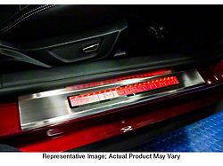 Illuminated Door Sill Plate Covers; White (15-23 Mustang)