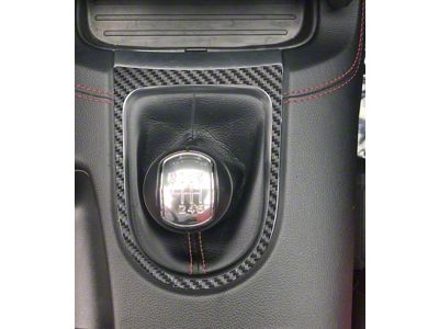 Shifter Accent Trim; Raw Carbon Fiber (15-23 Mustang, Excluding GT500)