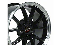 Copperhead FR500 Style Gloss Black Machined Wheel; 18x9 (99-04 Mustang)