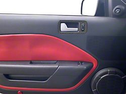 Door Handle Surround Accent Trim; Raw Carbon Fiber (05-09 Mustang)