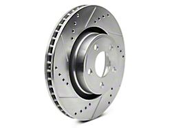C&L Super Sport Cross-Drilled and Slotted Rotors; Front Pair (15-23 Mustang Standard EcoBoost, V6)