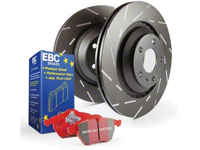 EBC Brakes Stage 4 Redstuff Brake Rotor and Pad Kit; Rear (15-23 Mustang Standard GT, EcoBoost w/ Performance Pack)