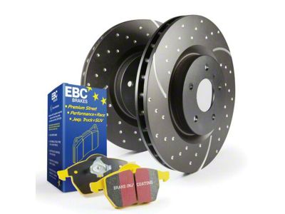 EBC Brakes Stage 5 Yellowstuff Brake Rotor and Pad Kit; Rear (15-23 Mustang Standard GT, EcoBoost w/ Performance Pack)