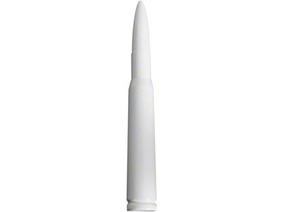 50 Cal Bullet Antenna; 5-Inch; White (Universal; Some Adaptation May Be Required)