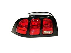 Tail Light; Black Housing; Clear Lens; Driver Side (96-98 Mustang)