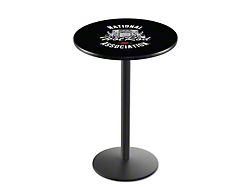 NHRA Hot Rod Pub Table; 36-Inch with 36-Inch Diameter Top; Black Wrinkle