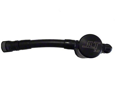 J&L 3.0 V2 Oil Separator; Black Anodized; Driver Side (05-10 Mustang GT)