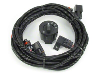 Fog Light Wiring and Switch Kit; H10 Connector (10-12 Mustang V6)
