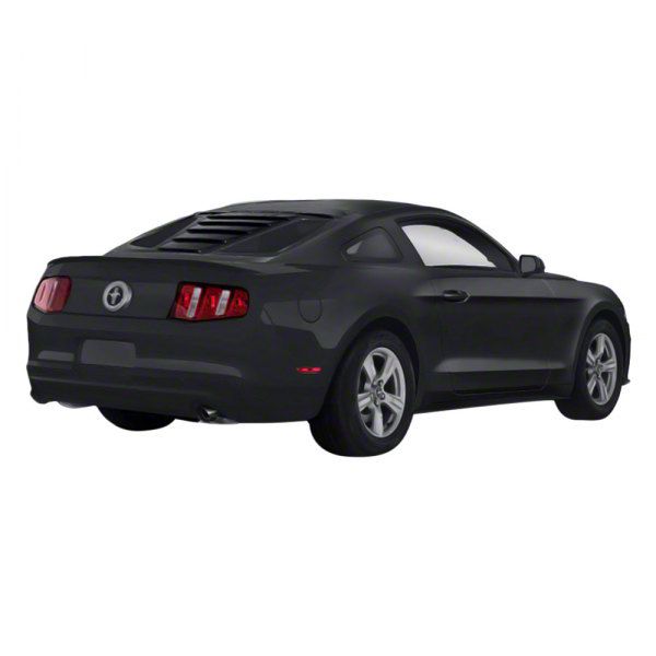 Tekno 1 Rear Window Louvers; Gloss Black (05-14 Mustang Coupe)