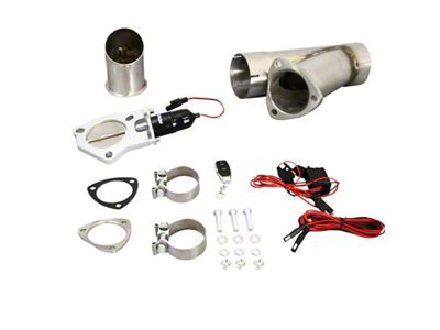 Electronic Exhaust Cutout Single System; 3-Inch (Universal; Some Adaptation May Be Required)