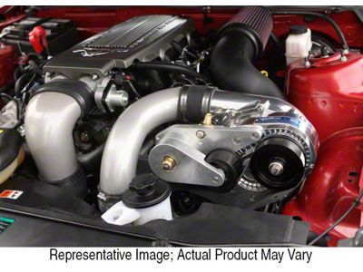 Procharger High Output Intercooled Supercharger Complete Kit with P-1SC-1; Black Finish (05-10 Mustang GT)