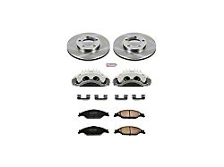 PowerStop OE Replacement Brake Rotor, Pad and Caliper Kit; Front (99-02 Mustang GT, V6)