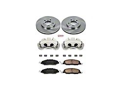 PowerStop OE Replacement Brake Rotor, Pad and Caliper Kit; Front (05-10 Mustang V6)