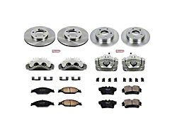 PowerStop OE Replacement Brake Rotor, Pad and Caliper Kit; Front and Rear (99-02 Mustang GT, V6)
