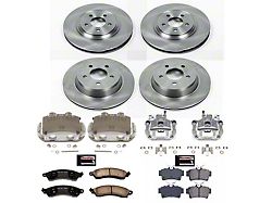 PowerStop OE Replacement Brake Rotor, Pad and Caliper Kit; Front and Rear (94-98 Mustang Cobra)