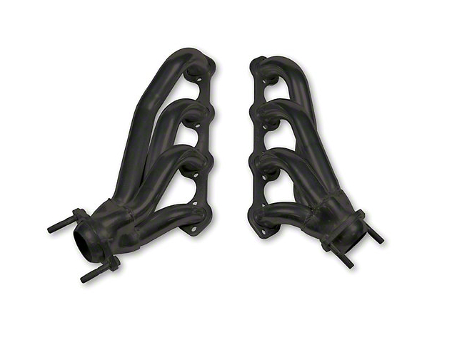 Flowtech 1-5/8-Inch Shorty Headers; Black Painted (86-93 5.0L Mustang)