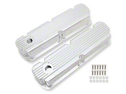 Mr. Gasket Finned Fabricated Aluminum Valve Covers; Polished (79-85 5.0L Mustang)