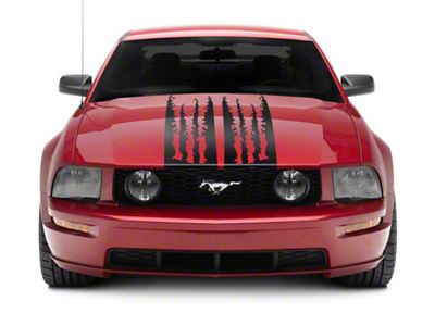 SEC10 Shredded Full Length Stripes; Gloss Black (05-09 Mustang)