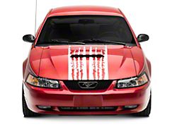 SEC10 Shredded Full Length Stripes; White (99-04 Mustang)