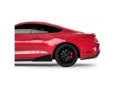 MCL Pro Style Rocker Panel Winglets; Gloss Black Vinyl (15-23 Mustang GT, EcoBoost, V6)