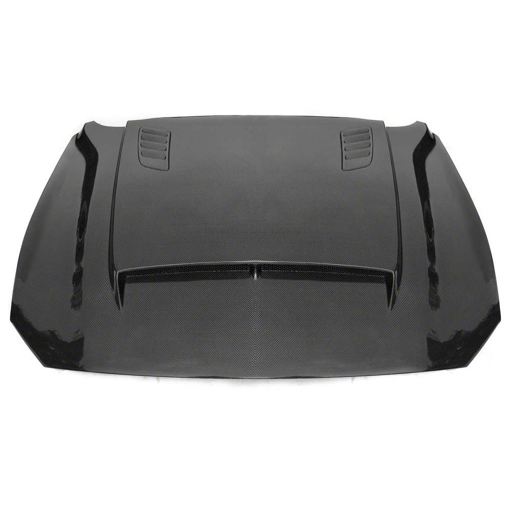 Mustang V3R Style Hood; Carbon Fiber (18-23 Mustang GT, EcoBoost ...