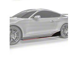 VZR1 Style Side Skirt Splitters; Carbon Flash Metallic Vinyl (15-23 Mustang GT, EcoBoost, V6)