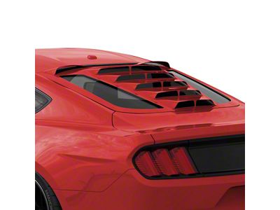 Tekno 1 Rear Window Louvers; Race Red (15-23 Mustang Fastback)