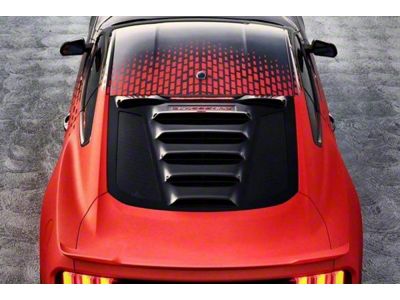 Tekno 1 Rear Window Louvers; Rapid Red (15-23 Mustang Fastback)
