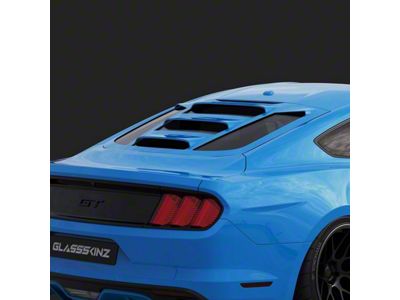 Tekno 2 Rear Window Louvers; Race Red (15-23 Mustang Fastback)