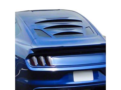 Tekno 3 Rear Window Louvers; Performance Blue (15-23 Mustang Fastback)