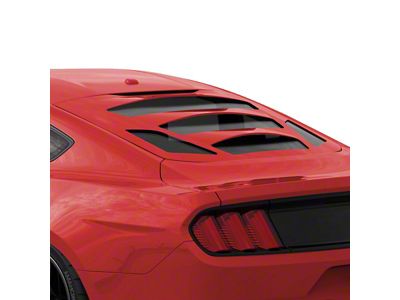 Tekno 3 Rear Window Louvers; Race Red (15-23 Mustang Fastback)