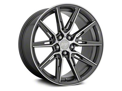 Niche Gemello Gloss Anthracite Machined Wheel; 20x9 (15-23 Mustang GT, EcoBoost, V6)
