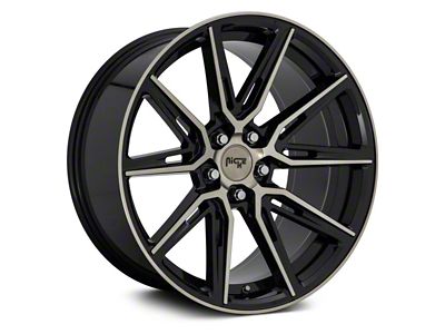 Niche Gemello Gloss Black Machined Double Dark Tint Wheel; 20x9 (15-23 Mustang GT, EcoBoost, V6)
