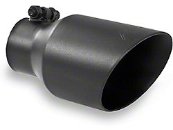 MBRP Angled Cut Dual Wall Exhaust Tip; 4-Inch; Black (Fits 2.50-Inch Tailpipe)