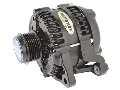 Tuff Stuff Performance Alternator with 6-Groove Pulley; 250 High AMP; Stealth Black (11-17 Mustang GT, V6)