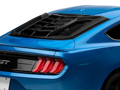 V3R Style Rear Window Louvers; Matte Black (15-23 Mustang Fastback)