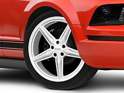 Foose CF8 Gloss Silver Wheel; 19x9.5 (15-23 Mustang, Excluding GT500)