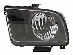 CAPA Replacement Headlight; Driver Side (07-09 Mustang GT500 w/ Factory Halogen Headlights)