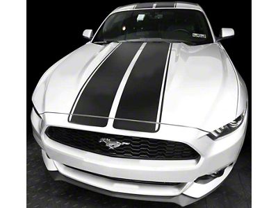 Over-The-Top Sport Stripes; Gloss Black (05-09 Mustang)