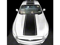 Over-The-Top Sport Stripes; Gloss Black (05-09 Mustang)